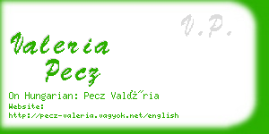 valeria pecz business card